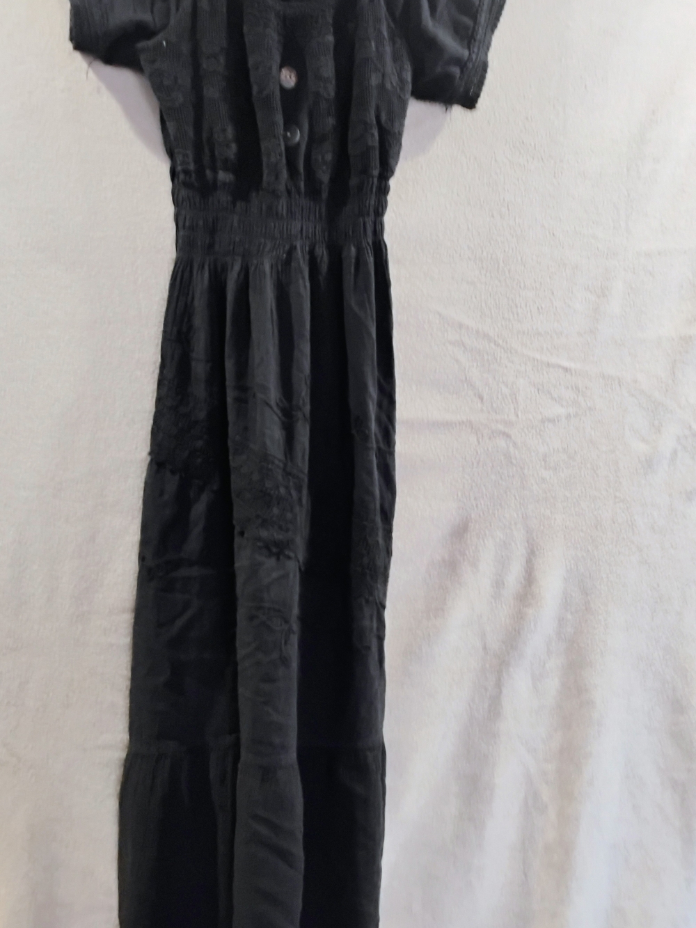 2/$15 Black Women's Button-Front Maxi Dress